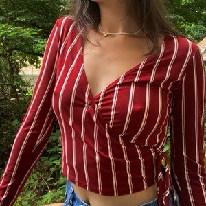 Circus Stripe Wrap Top